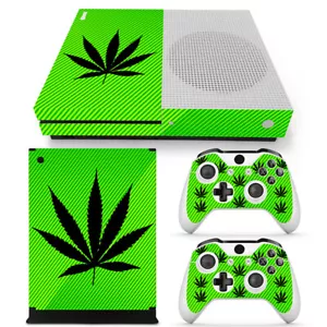Textured Carbon Cannabis Rasta Skin For XBOX ONE S Slim Wrap Decal Cover new - Picture 1 of 1