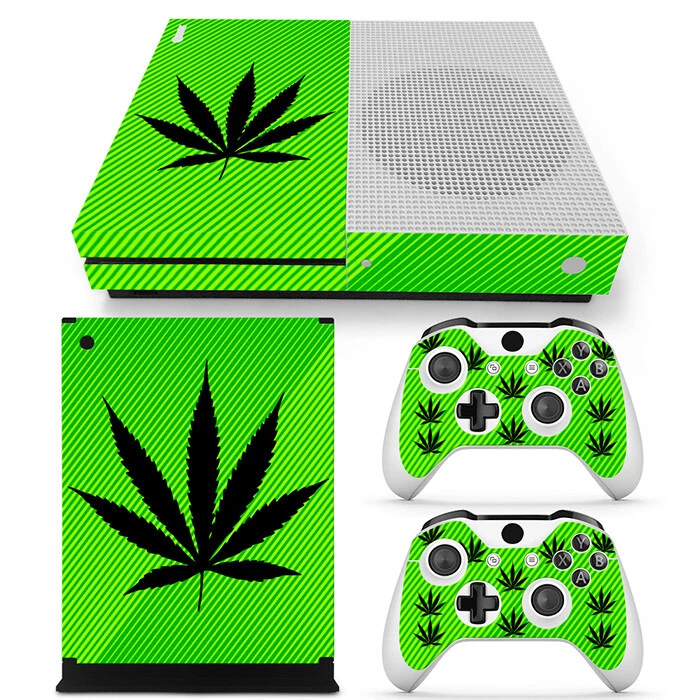 Textured Carbon Cannabis Rasta Skin For XBOX ONE S Slim Wrap Decal Cover new - Image 1 of 1