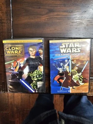 Star Wars - Clone Wars: Vol. 1 (used) and A Galaxy Divided (new)  2 DVD Lot Foto 1 de 3