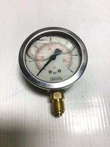 NOSHOK Pressure Gauge 25 9016 Bar PSIG 1/4 BSPP Bottom Connection (Lot of 5) - Picture 1 of 3