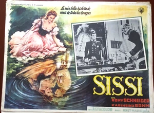 ROMY SCHNEIDER IN SISSI  VINTAGE ORIGINAL MEXICAN LOBBY CARD .1955 .12.5"X 16.5" - Picture 1 of 3