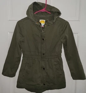 C&C CALIFORNIA army Green Cotton snap zip Hoodie Jacket. Girls 12 - Picture 1 of 5