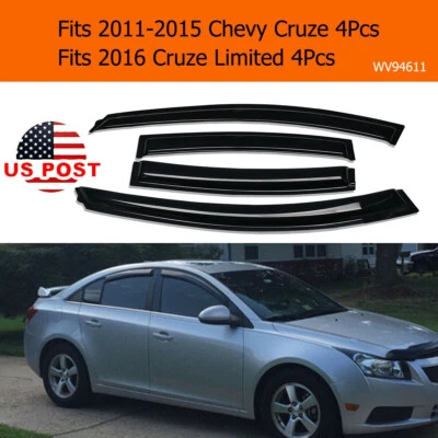 For 2011-2015 Chevy Cruze 2016 Limited Smoke Window Visor Vent Shade Rain Guard Foto 1 de 4