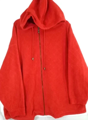 Marsh Landing-Mens Full-Zip Casual Fleece Jacket, 3XL XXXL, Red, NEW w/ Tags - Изображение 1 из 4