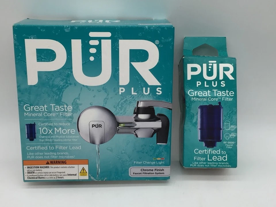 PUR PLUS Faucet Mount Filtration System, Chrome with Water Filter Cartridge - Image 1 of 4