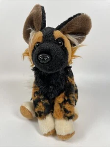 Wild Republic Hyena African Wild Dog Calico Plush Stuffed Animal Black Tan Toy - Picture 1 of 6