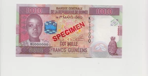 SPECIMEN: Guinea 10,000 Francs ( 1960) ND 2006 / 2012  Issue in UNC grade - Picture 1 of 2