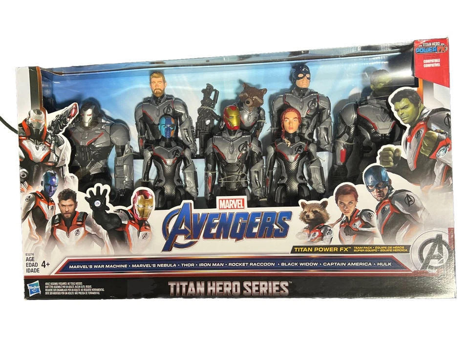 JUEGO DE FIGURAS DE ACCIÓN PACK POWER FX (8) SERIE TITAN HERO MARVEL AVENGERS. Foto 1 de 1