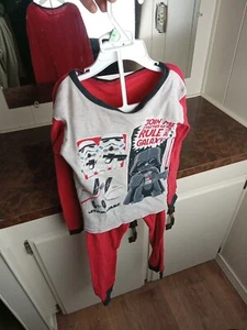 STARWARS BOYS PAJAMAS 2 PIECE SIZE: 8 Pants 18m Shirt - Picture 1 of 3
