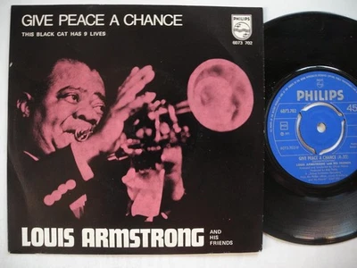 LOUIS ARMSTRONG Give Peace A Chance / This Black Cat 45 7" single 1971 Norway EX - Image 1 of 2