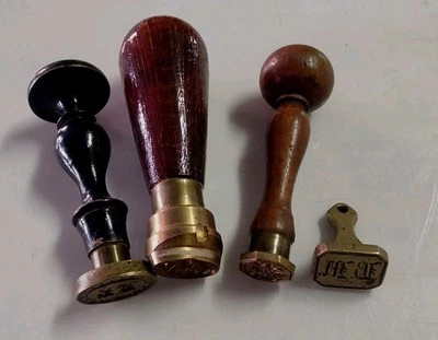 Konvolut 4x alte Petschaft Stempel Siegel  usw. - Bild 1 von 4