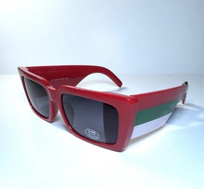 NUEVO XOXO Rojo Blanco Verde Rayas Gafas de Sol 57318G4 + Estuche Foto 1 de 4