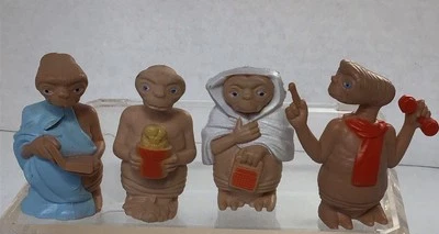 复古 E.T. The Extra-Terrestrial 批量 4 迷你 PVC 公仔 LJN 玩具 通用 — 第 1/2 张图片