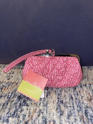 Vera Bradley Silk Collection Wristlet – Pink Check – NWT (New with Tags) - Image 1 of 4