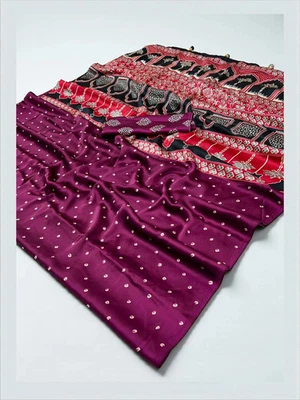 Sari tradicional semimodal, ropa cultural para mujer Foto 1 de 3