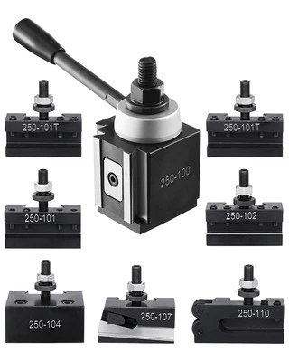 Juego de postes de herramientas de cambio rápido 8 piezas portaherramientas de torno para mini torno oscilante de 6"-12" Foto 1 de 4