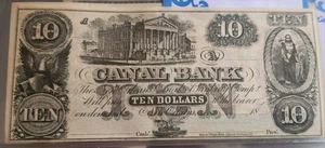 10 $ 18__ New Orleans Louisiana veraltete Währung Banknote Restschein Kanal - Bild 1 von 2