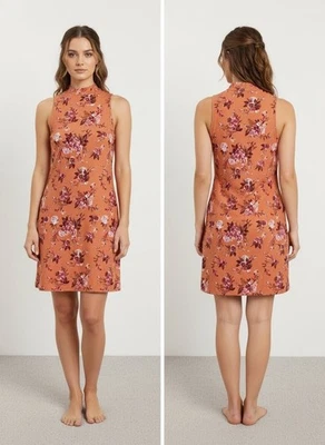 Vestido fluido floral oxidado cuello falso línea A Mudd para mujer junior talla M Foto 1 de 4