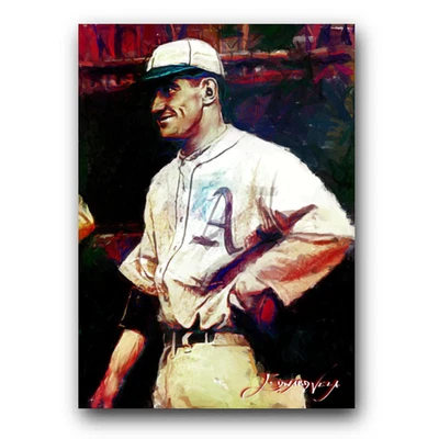 Tarjeta de arte limitada de Mickey Cochrane #11 41/50 firmada por Vela (Philadelphia Athletics) Foto 1 de 2