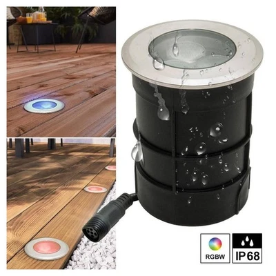 FARETTO LED 24V RGBW CALPESTABILE INCASSO 65MM IP68 SEGNAPASSI 9 W RGB 4000K DMX - Immagine 1 di 4