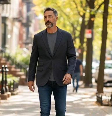 Blazer 100 % cachemir Marshall Field negro para hombre 44S clásico tranquilo chaqueta de lujo Foto 1 de 4