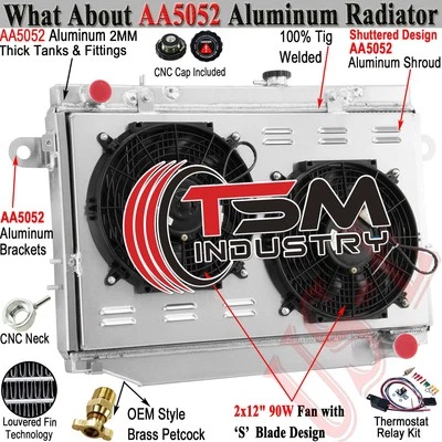 3-Row Radiator Shroud Fan For 1998-2005 Toyota Land Cruiser HZJ105R HDJ100R MT - Image 1 of 4