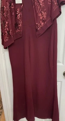 Vestido largo de encaje borgoña talla 18 para dama EVER PRETTY busto para ocasiones especiales 46   Foto 1 de 4