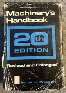 Machinery's Handbook 20th Edition Revised and Enlarged 1975 Hardcover DJ Y - Picture 1 of 6