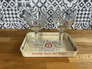 Westmalle Trappist Bier Belgien Beer Glas Tablett - Zdjęcie 1 z 9