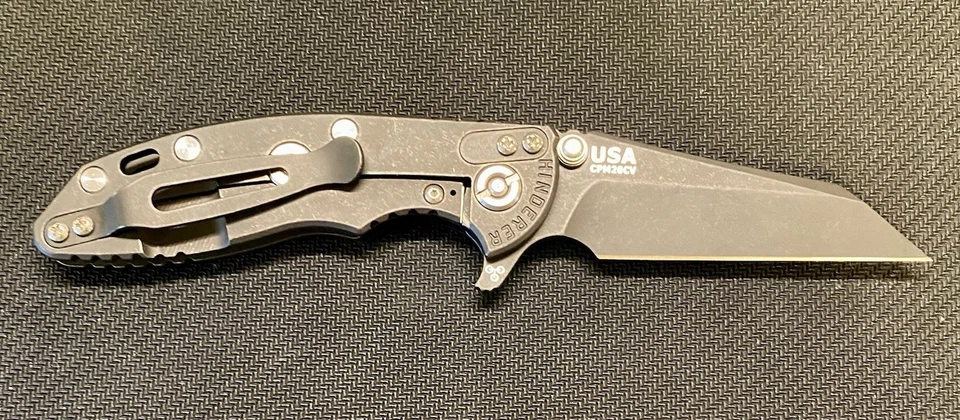 Hinderer XM-18 3.0 Wharncliffe Battle Black TRI-Way CPM20CV BNIB Black G10 - Image 1 of 4