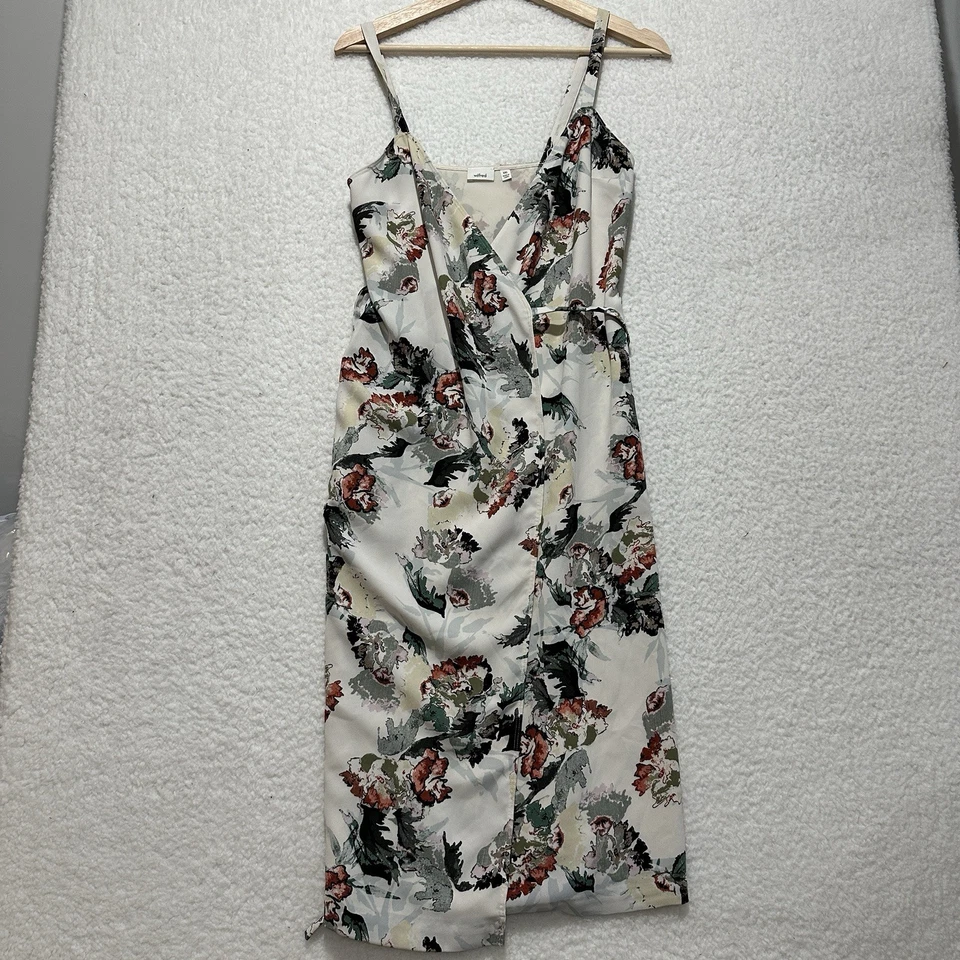 Vestido envolvente floral marfil Aritzia Wilfred Astere talla XXS Foto 1 de 4