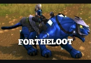 WoW Mount Sapphire Panther Mount EU Server World of Warcraft - Picture 1 of 2