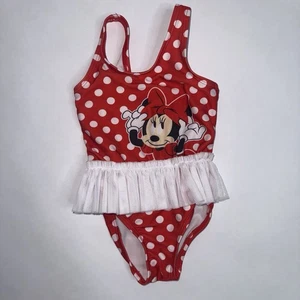 Traje de baño de una pieza tutú a lunares para bebé niña Minnie Mouse talla 18M - Imagen 1 de 5