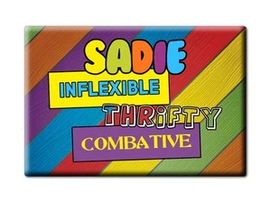 Sadie Fridge Magnet Name with Adjectives I Love Gift Idea - Picture 1 of 7