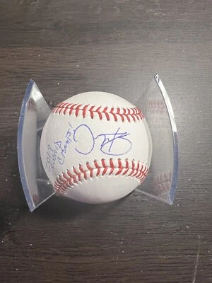 Inscripción de béisbol de la Serie Mundial 2019 autografiada por Davey Martínez  Foto 1 de 2