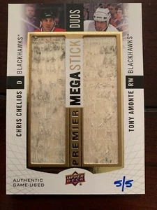 17/18 UD Premier Mega Stick Duos Chelios/Amonte Hockey Card #PMS2-CA 5/5 - Picture 1 of 5