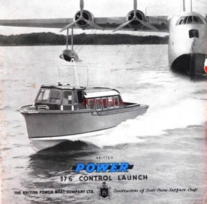'BRITISH POWER BOAT Co.' - 37'6" Control Launch Original ADVERT - WW2 Ephemera - Picture 1 of 1