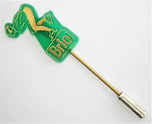 W530) Vintage Brio Sport Eisski Eisschnelllauf Werbung Krawatte Anstecknadel Anstecker - Bild 1 von 2