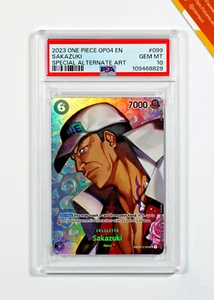 One Piece PSA 10 Sakazuki #099 OP04 Special Alternate Art 2023 English - Foto 1 di 3