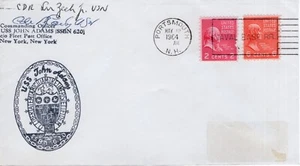 USS JOHN ADAMSSSBN 620,  PORTSMOUTH, NH  1964  FDC19150 - Picture 1 of 1