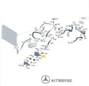 Original Mercedes-Benz A1778301502 Evaporator With Valve W206 C117 W117 - Picture 1 of 10