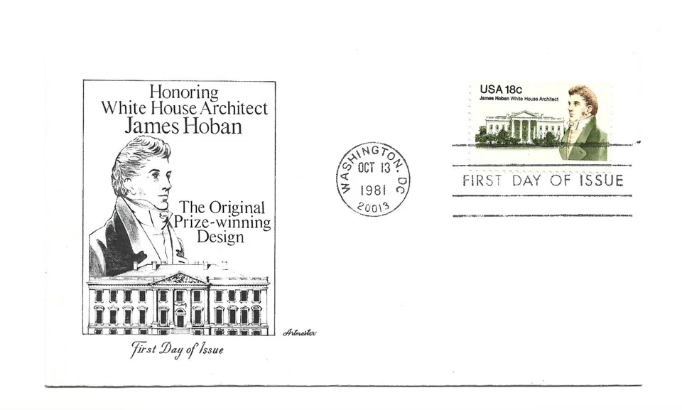 1935  18c James Hoban Artmaster FDC - Image 1 of 1