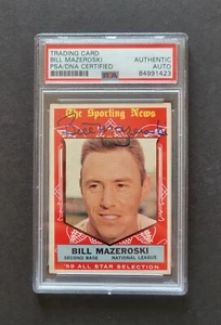 Bill Mazeroski firmato Pittsburgh Pirates 1959 Topps All-Star BB card Psa - Foto 1 di 2