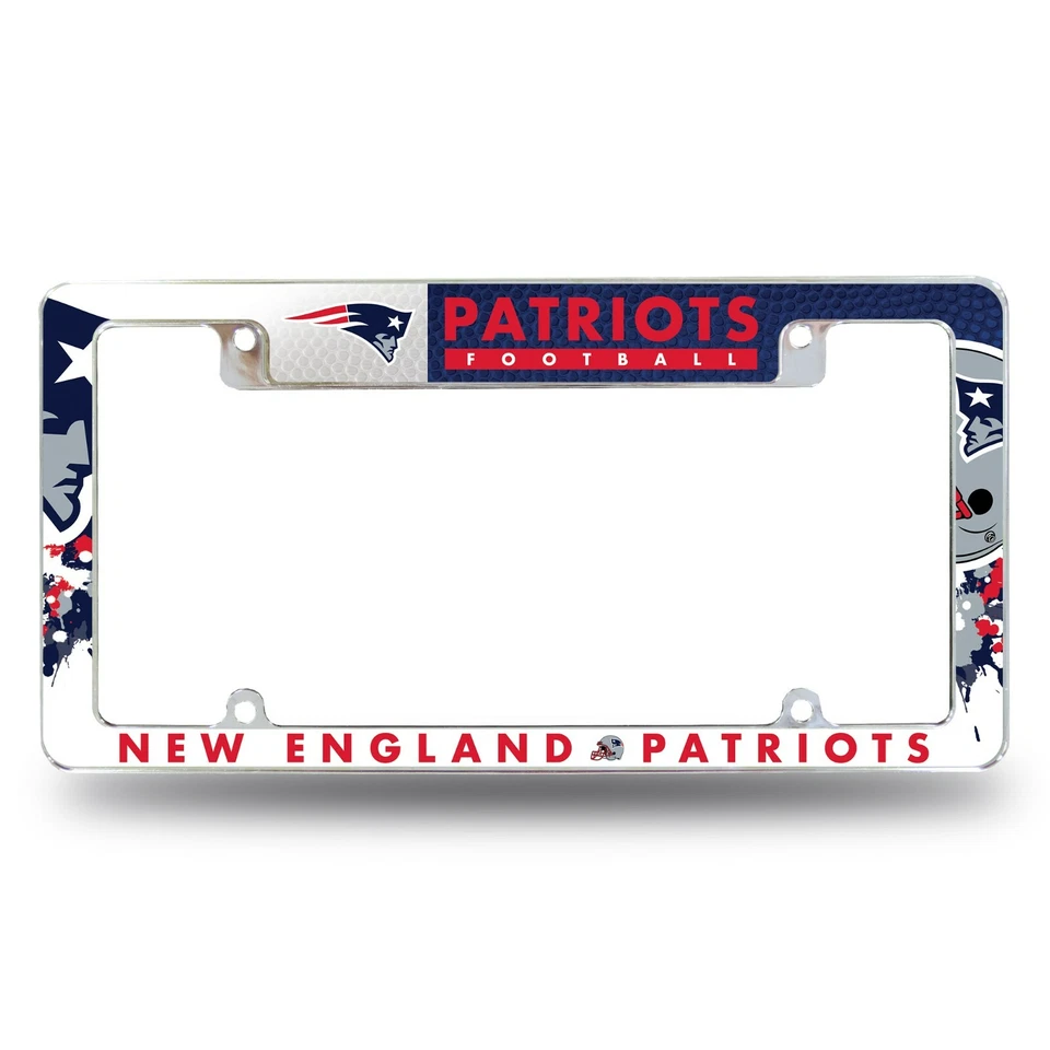 New England Patriots Cromo TODO Premium Placa Marco Cubierta Camión Coche Foto 1 de 1