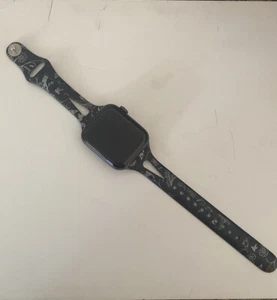 Apple Watch Series 5 44mm Space Gray with Black Sport Band And 13 Extra Bands - Picture 1 of 10