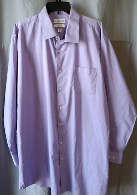 Saddlebred Shirt Button Up Easy Care Tall Fit Long Sleeves Lavender Men's 2XLT - Image 1 of 4