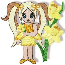 FLOWER GIRL 13 MACHINE EMBROIDERY DESIGNS CD or USB