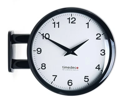 Современное искусство дизайн двусторонние настенные часы станции часы домашнего декора - MA5 черный - Изображение 1 из 3