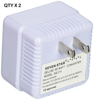 2x PK Seven Star 50w Step Up Transformer Power Voltage Converter 110v to 220v  - Image 1 of 4