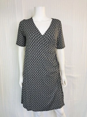 Vestido Old Navy Maternity Negro Blanco Imitación Envoltura Acanalado Elástico Pequeño Ajustado Nuevo con Etiquetas  Foto 1 de 4